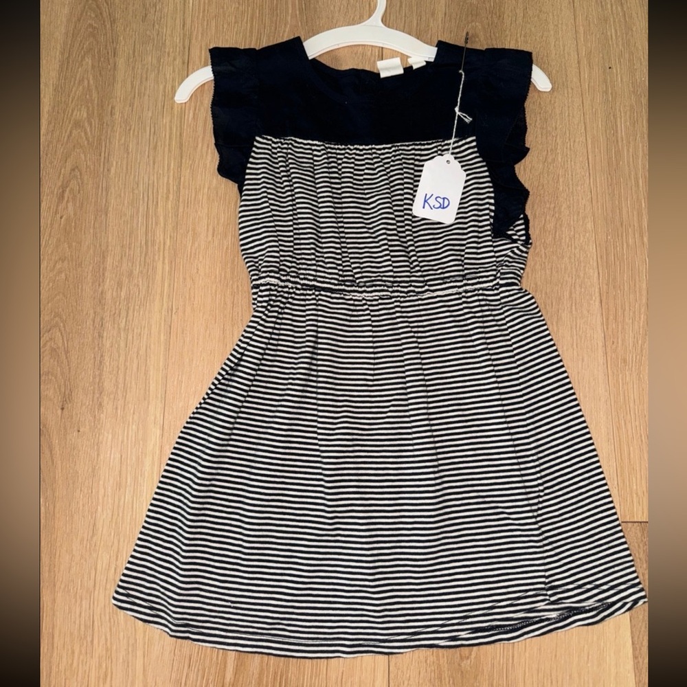 Gap Kids Navy/White Striped Dress